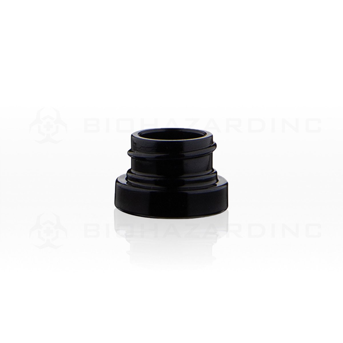 5mL Opaque Black Gloss Round Glass Concentrate Jars | 28mm | 264 Count