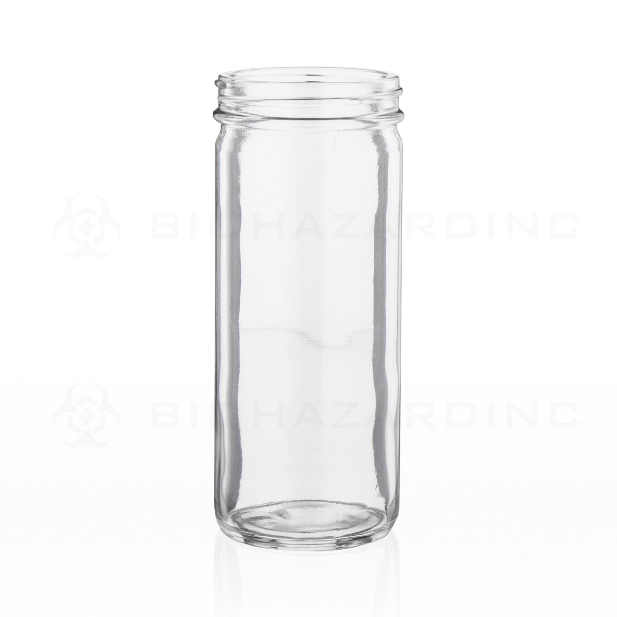 8 oz Clear Glass Jars | Slim Straight Sided - 58mm | 24 Count
