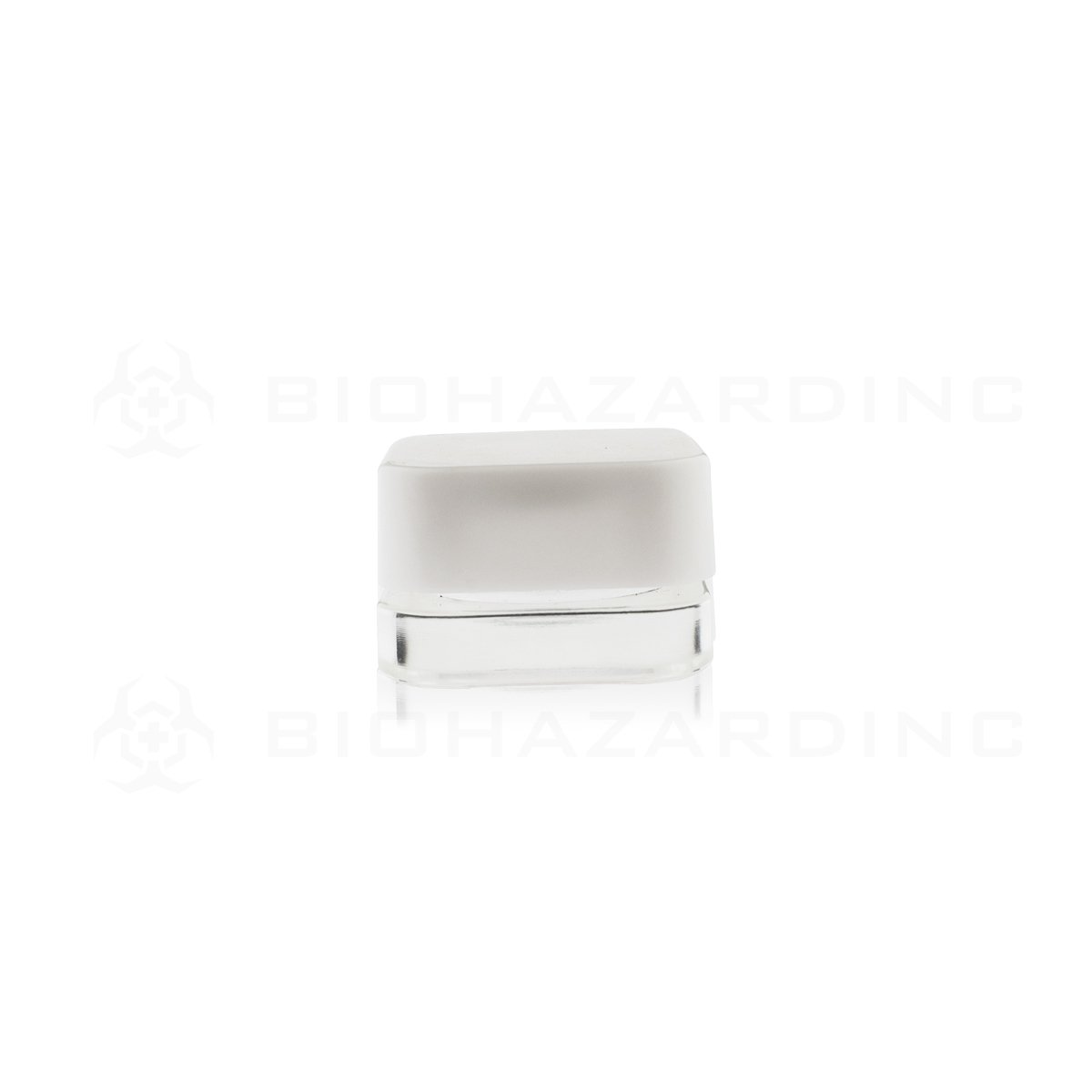 5mL Clear Square Glass Concentrate Jars | White Child Resistant Caps Included | 250 Count