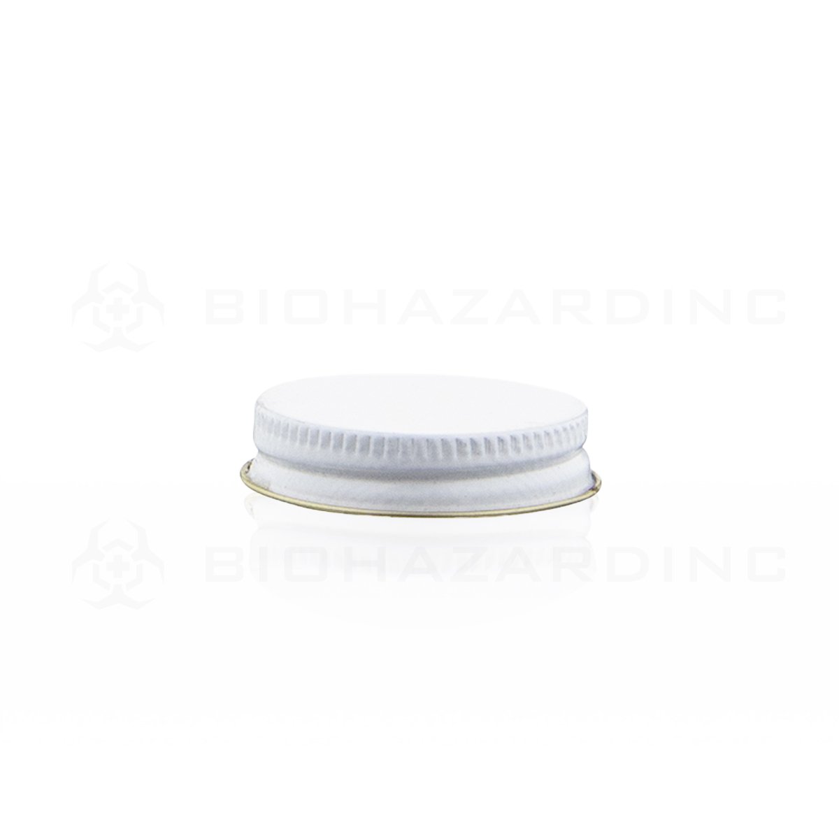 White Metal Lids with Plastisol Liner | 43mm