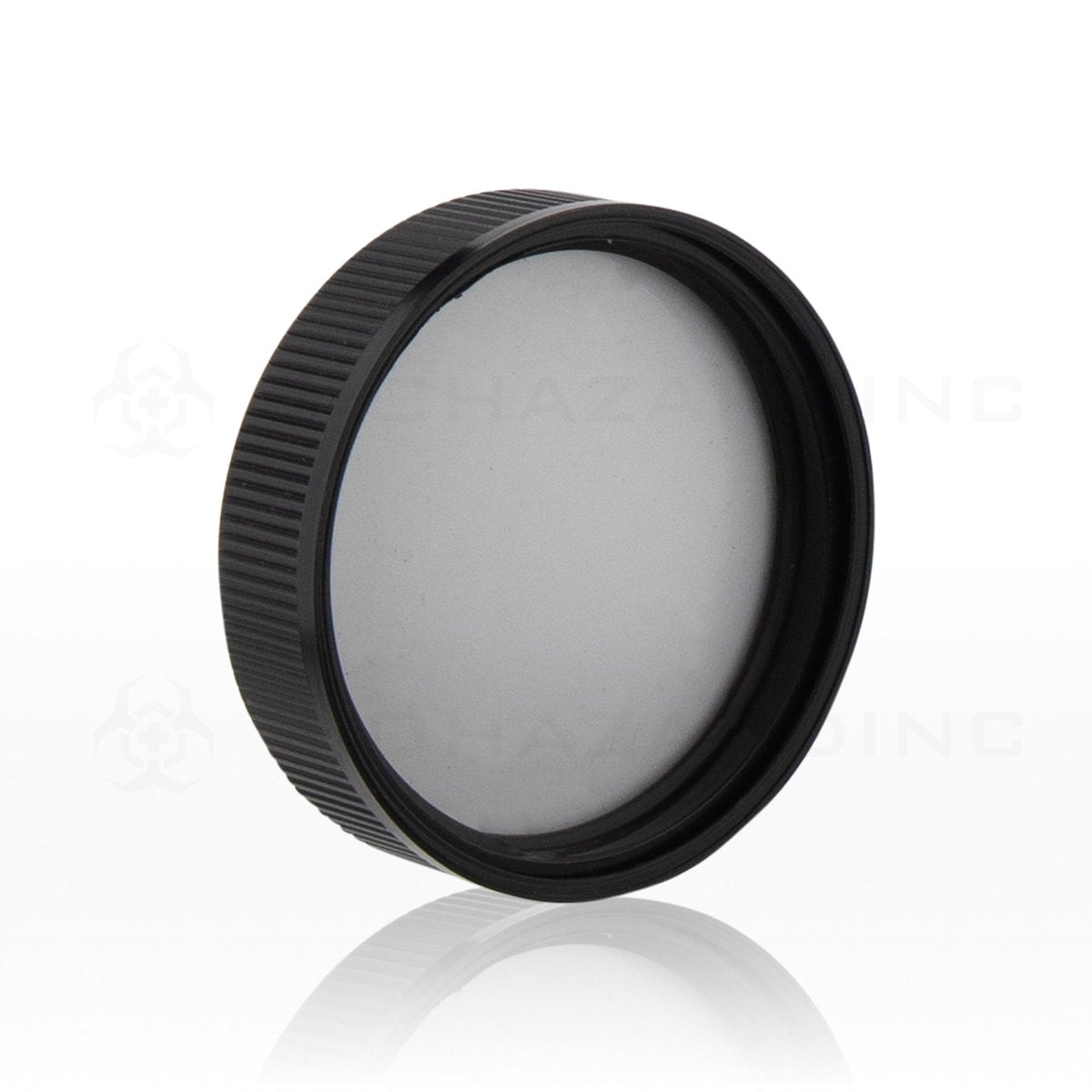 Black Ribbed Plastic Cap | 53mm | Child Resistant