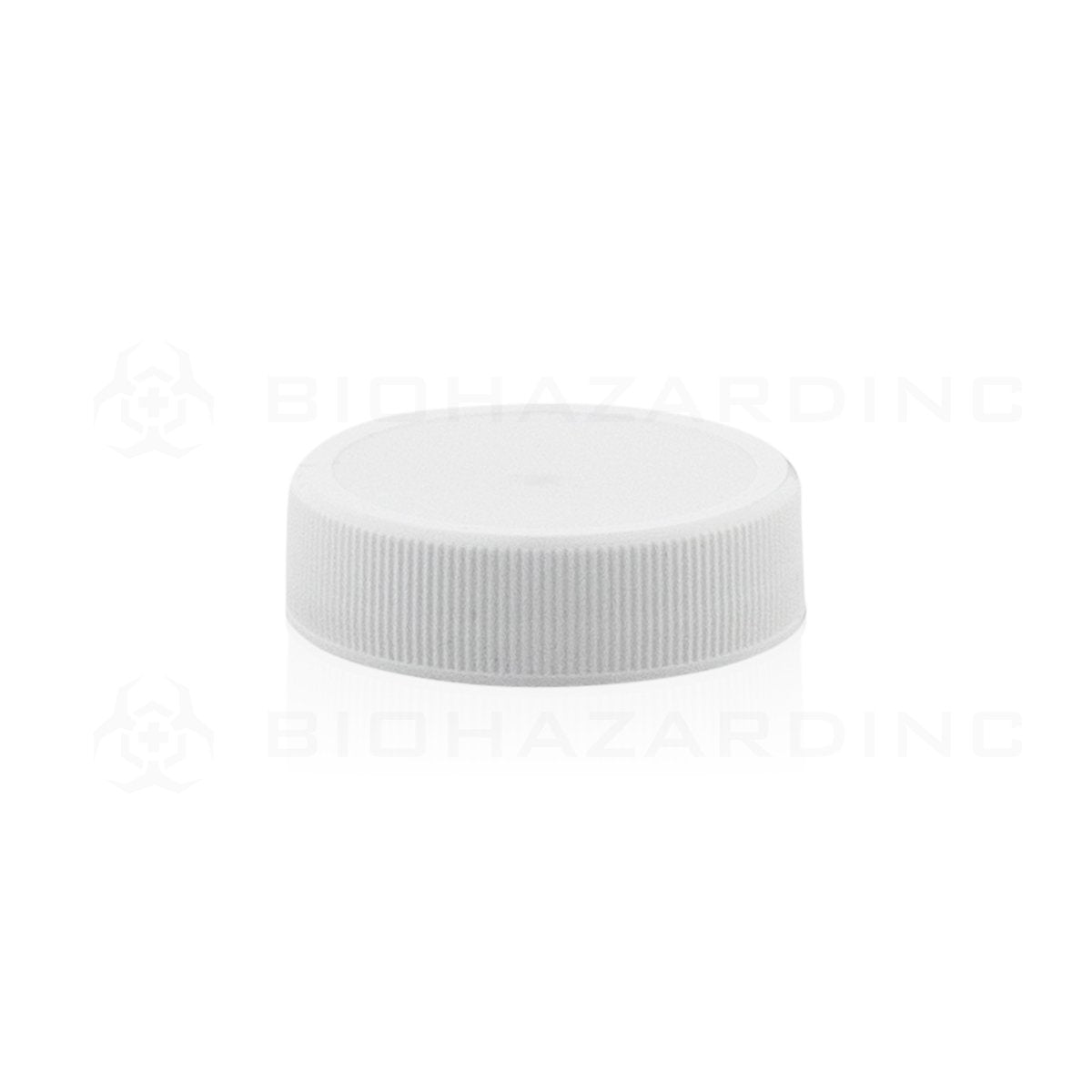 Matte White Plastic Ribbed Cap | 38mm