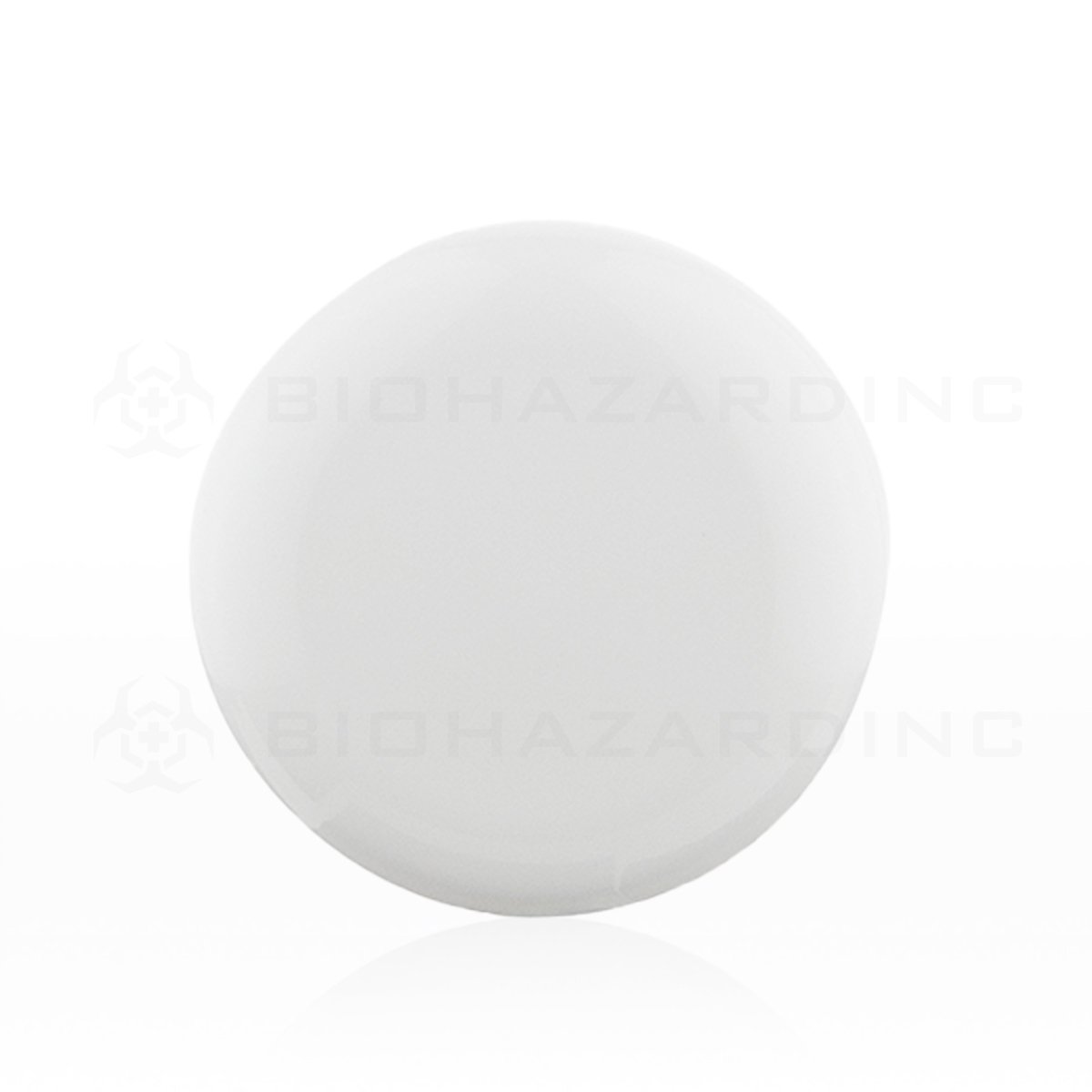 White Gloss Unlined Plastic Half Dome Cap | 53mm