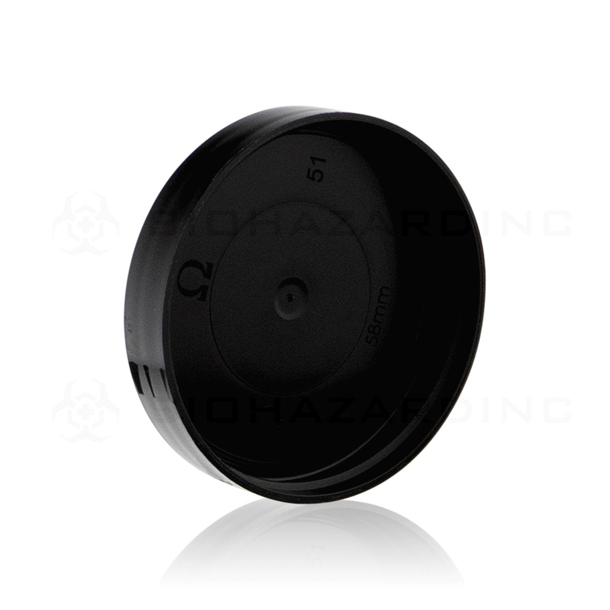 Unlined Gloss Black Plastic Cap | 58mm