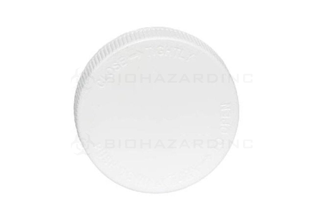 70Mm Plastic Cr Cap - White Debossed