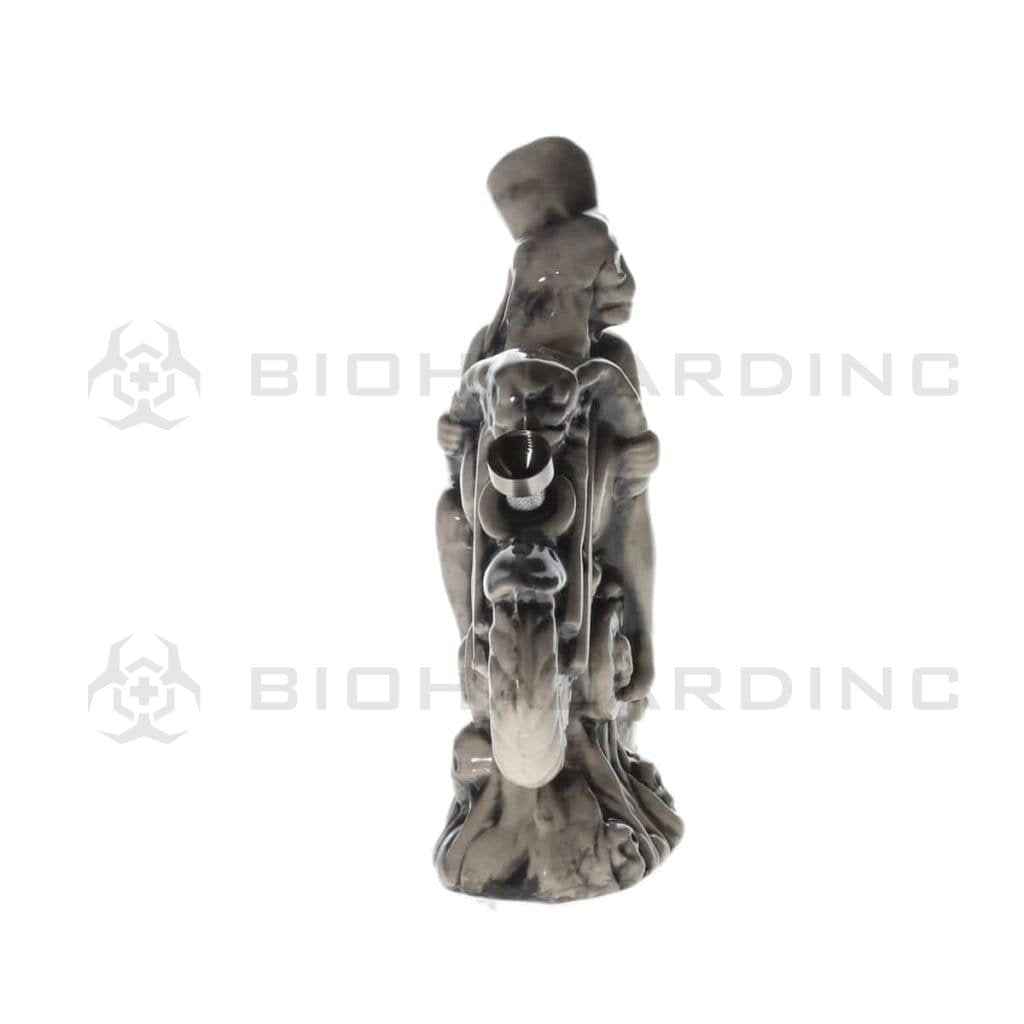 Biohazard Inc Ceramic Bong 8.5" Motorcycle Rider Ceramic Water Pipe - Assorted Colors