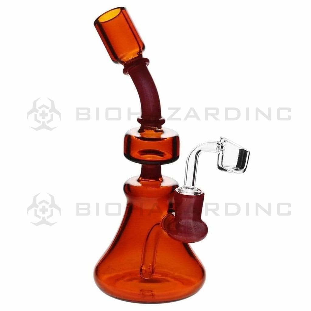 Biohazard Inc Glass Dab Rig 8" Beaker Banger Hanger w/ Banger - Assorted Colors