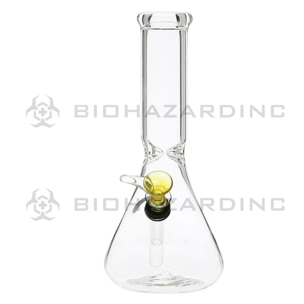 Biohazard Inc Glass Bong 8" Beaker Water Pipe w/ Slide