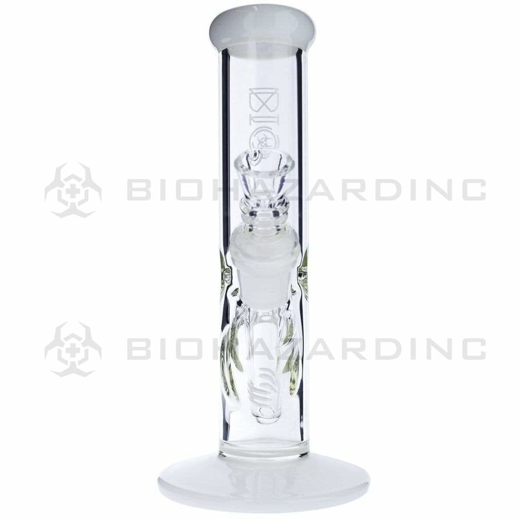 Bio Glass Glass Bong 8" BIO 38mm Straight - White Trim