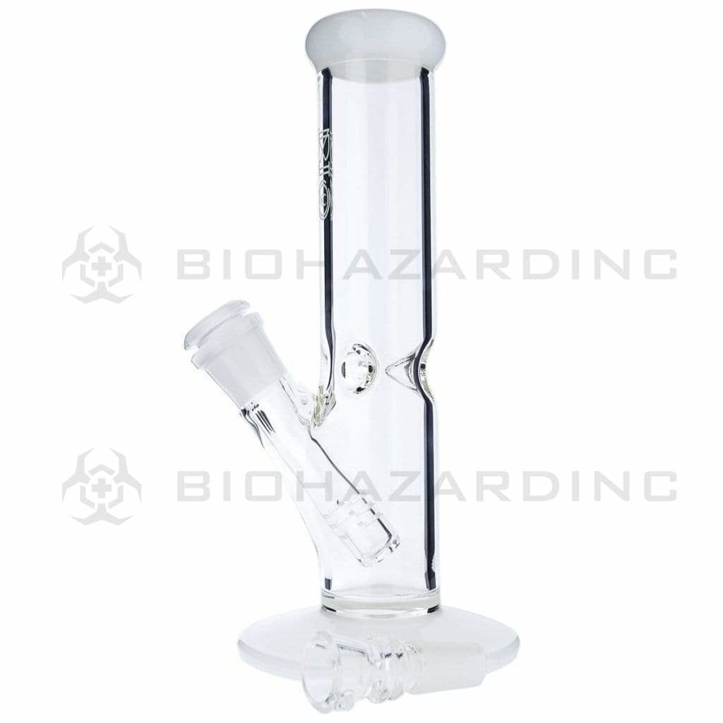 Bio Glass Glass Bong 8" BIO 38mm Straight - White Trim