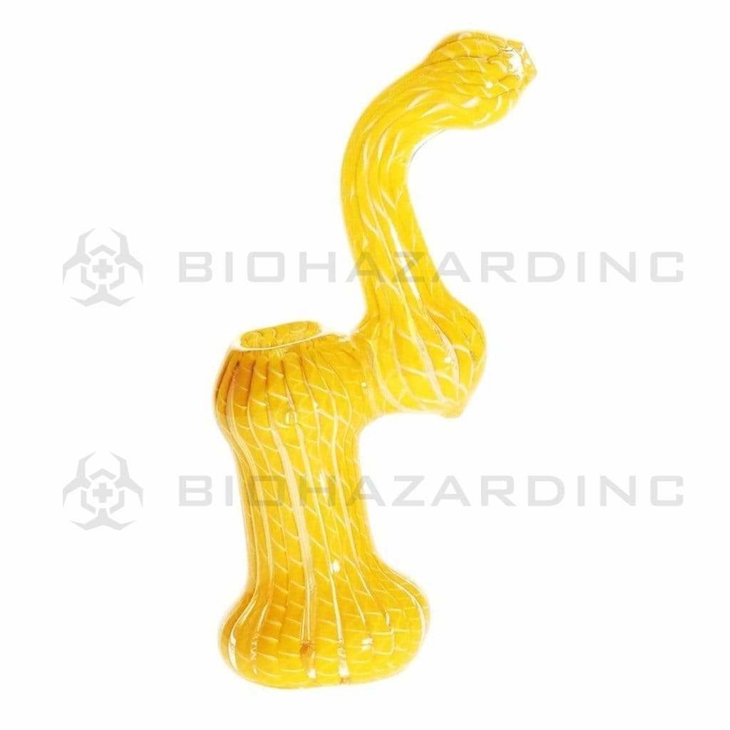 Biohazard Inc Glass Bubbler 8" Latticino Sherlock Bubbler - Assorted Colors