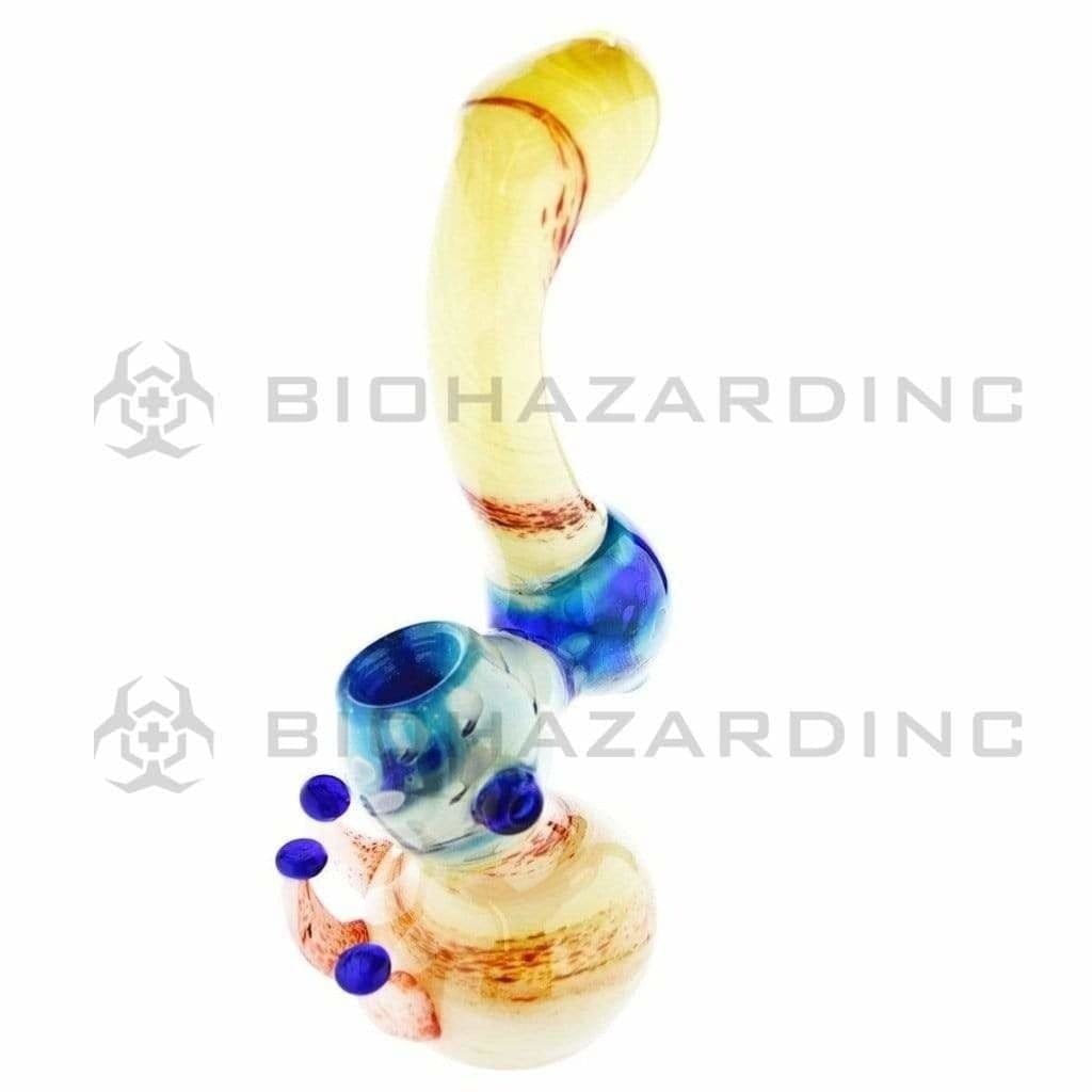 Biohazard Inc Glass Bubbler 8" Mushroom Detail Knockers Marble Bubbler