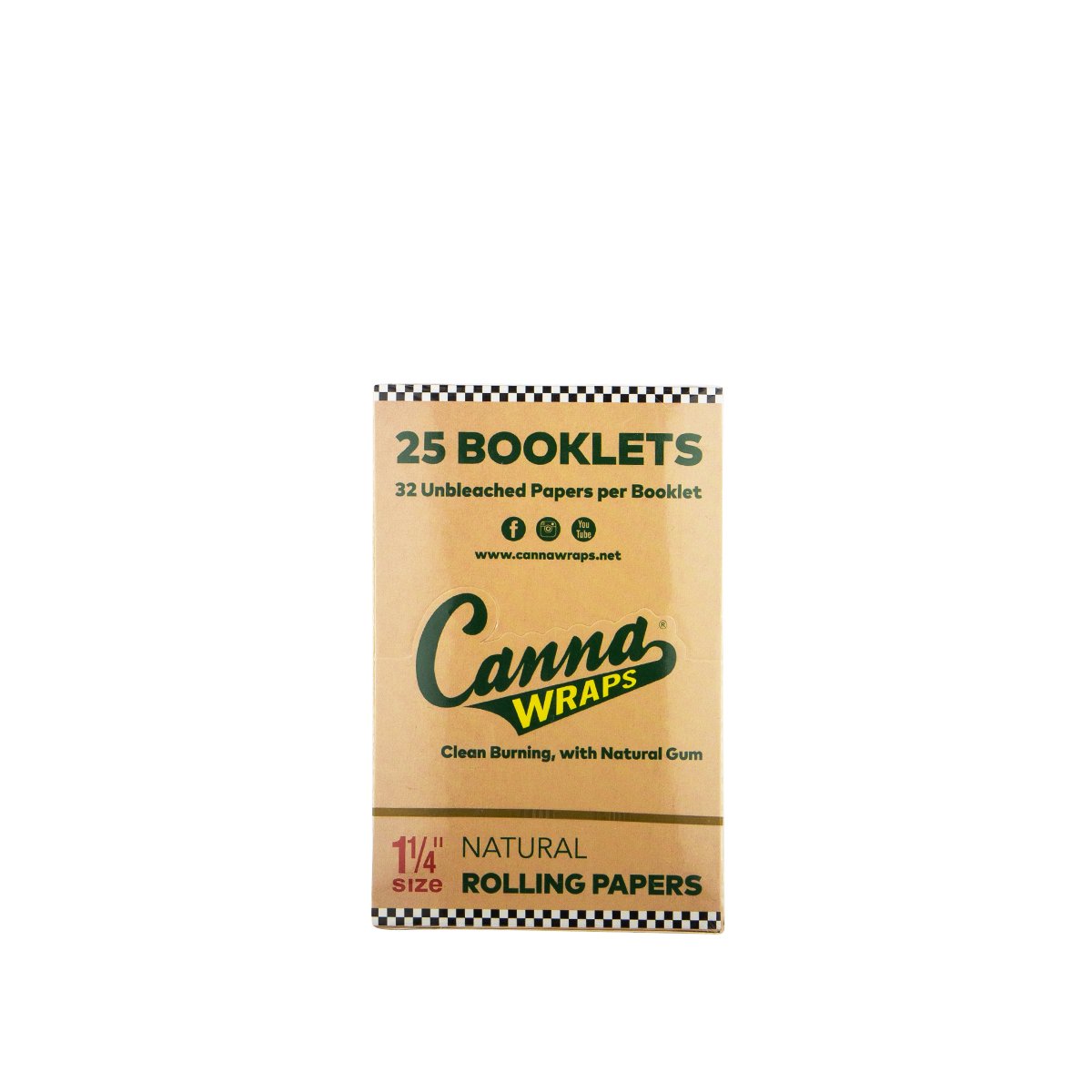 Cannawraps | Natural Rolling Papers 1 1/4 | 25 Count