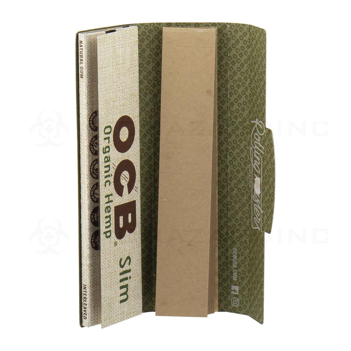 OCB® | Organic Hemp King Slim Rolling Papers with Tips | 24 Count