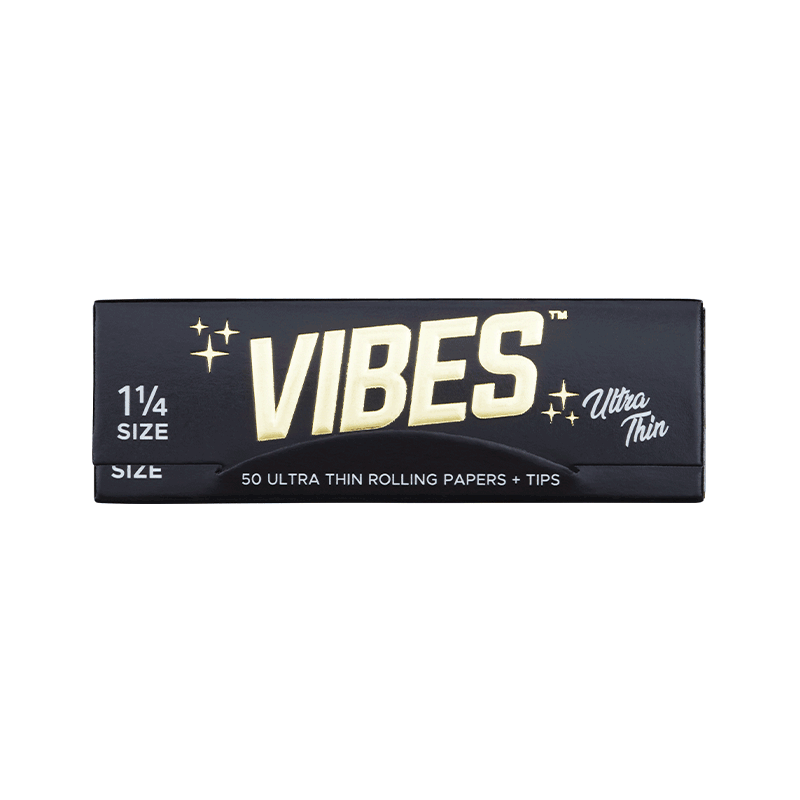 VIBES™ | Fine Rolling Papers 1¼ Ultra Thin + Tips | 50 CT
