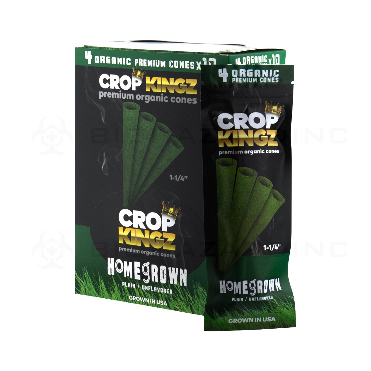 CROP KINGZ | 1¼ Homegrown Organic Premium Cones 4 Packs | 10 Count