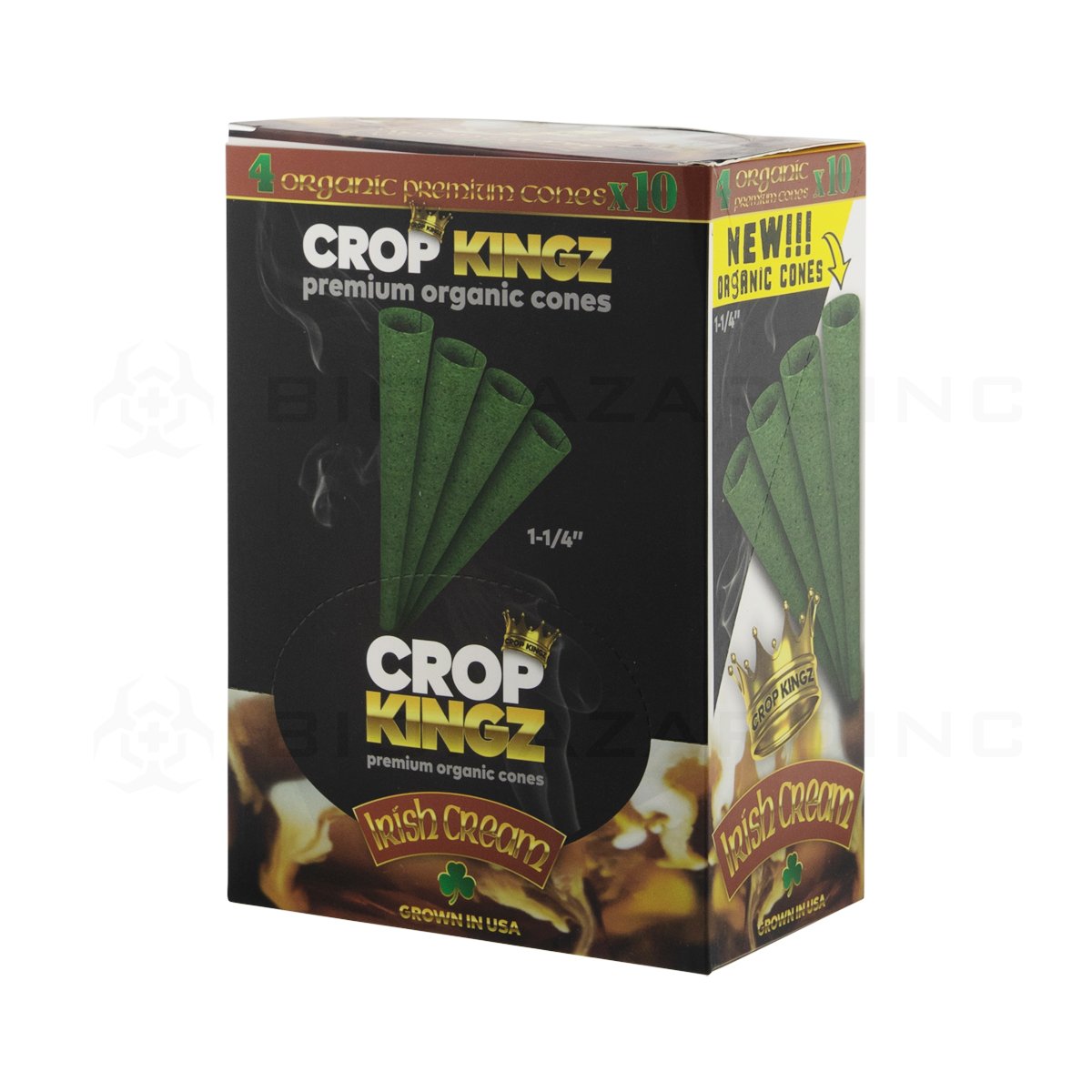 CROP KINGZ | 1¼ Irish Cream Organic Premium Cones 4 Packs | 10 CT