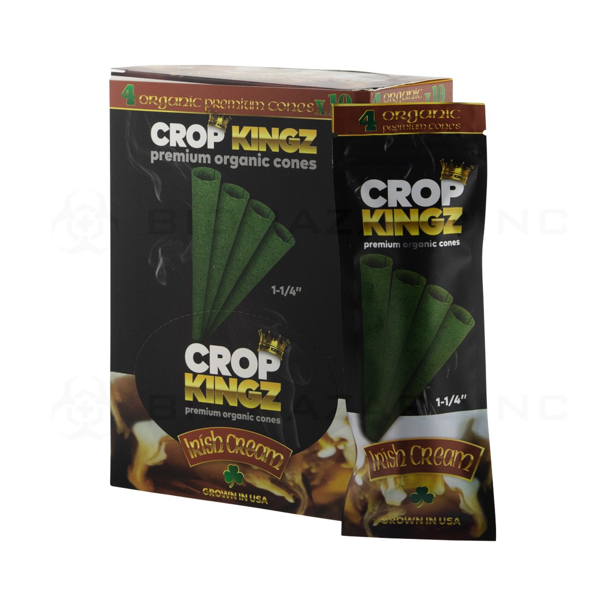 CROP KINGZ | 1¼ Irish Cream Organic Premium Cones 4 Packs | 10 CT