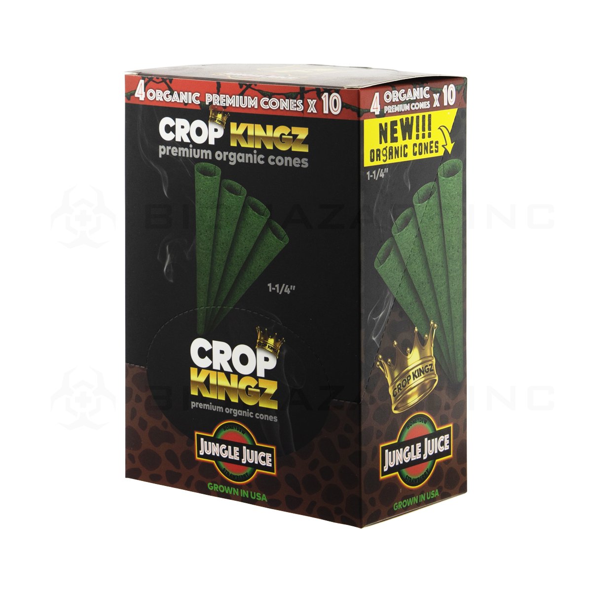 CROP KINGZ | 1¼ Jungle Juice Organic Premium Cones 4 Packs | 10 CT