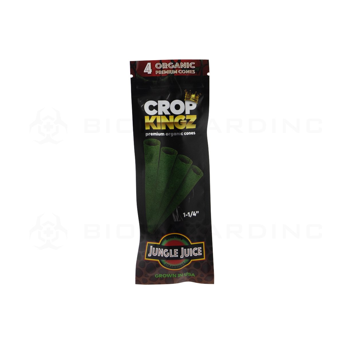 CROP KINGZ | 1¼ Jungle Juice Organic Premium Cones 4 Packs | 10 CT