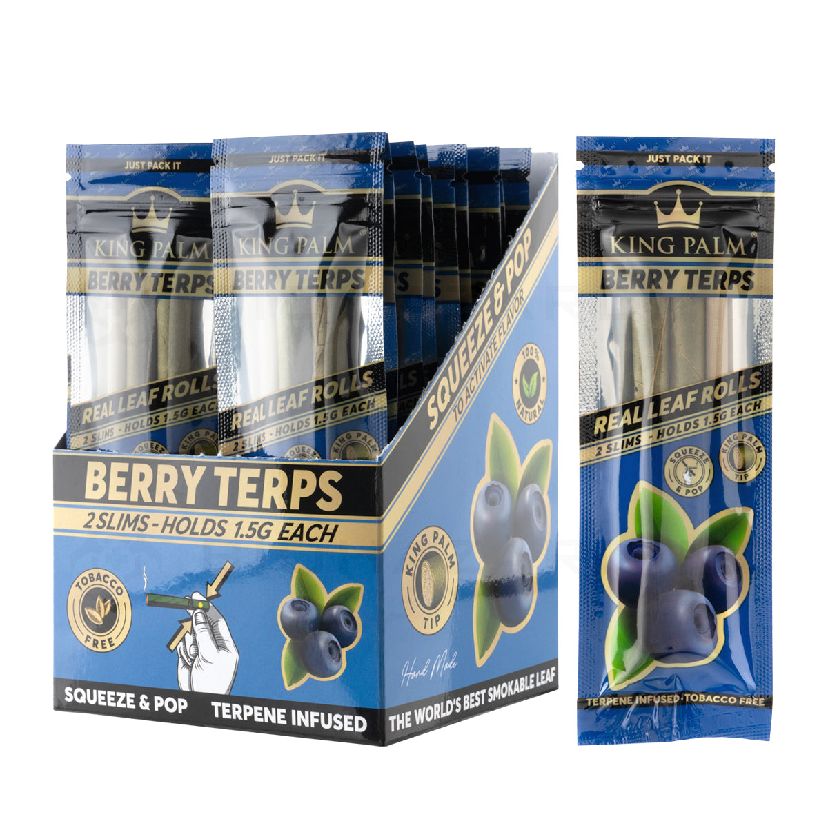 King Palm™ | 'Retail Display' Slim Rolls | Various Flavors - wholesale smoke shop distributors