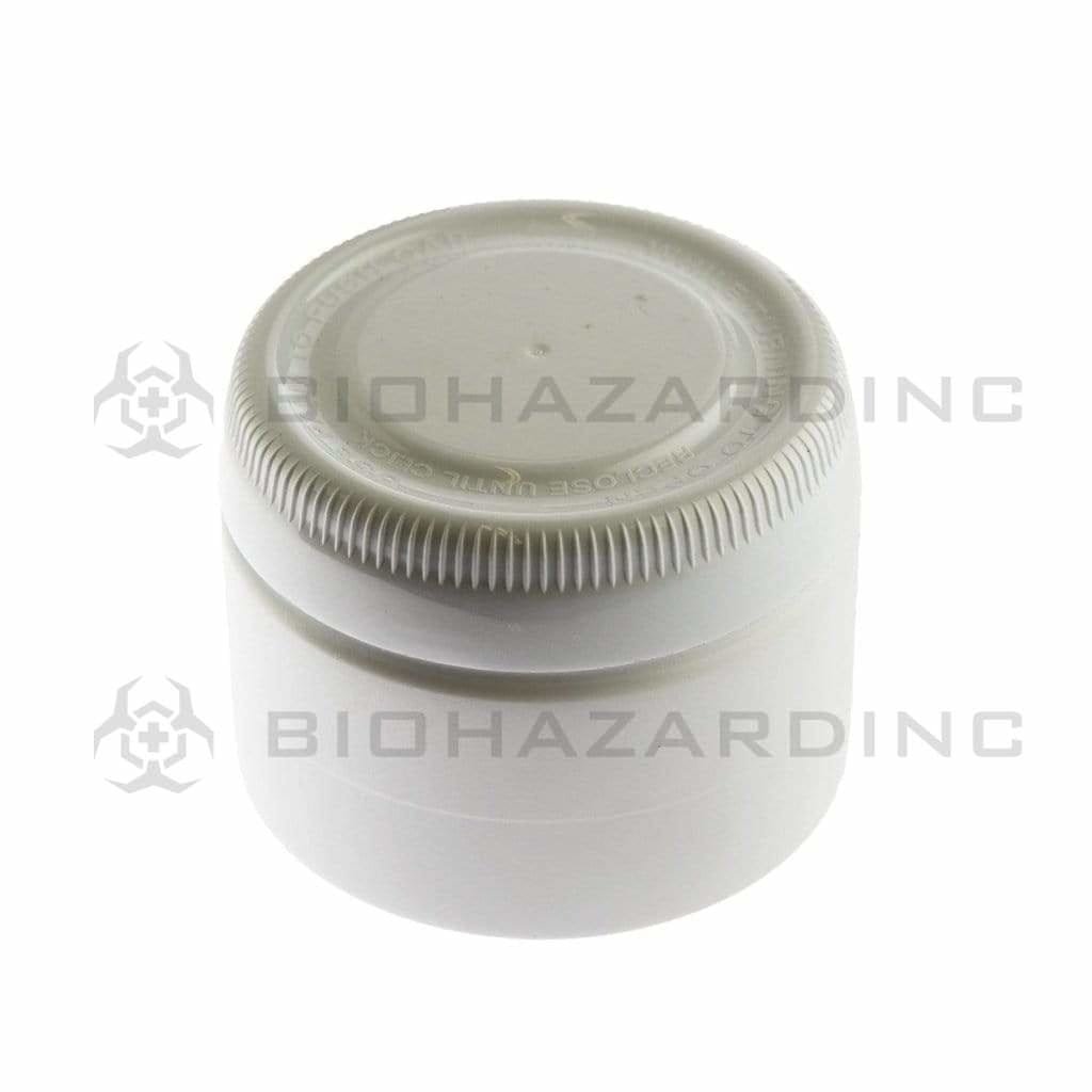Biohazard Inc Child Resistant Jar 85 Dram Horizon Jar - 80mm - White - 150 Count
