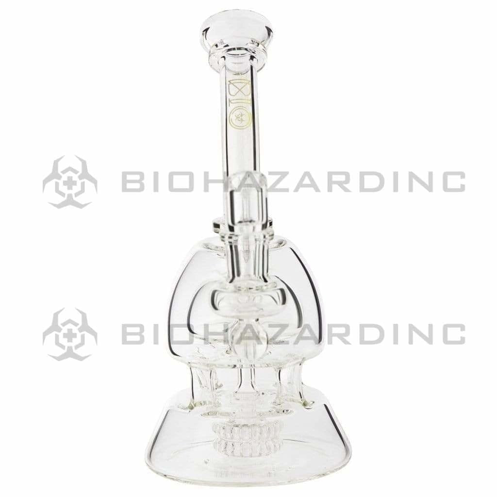 Bio Glass Glass Dab Rig 9" BIO METRIX Double Showerhead Rig - Gold