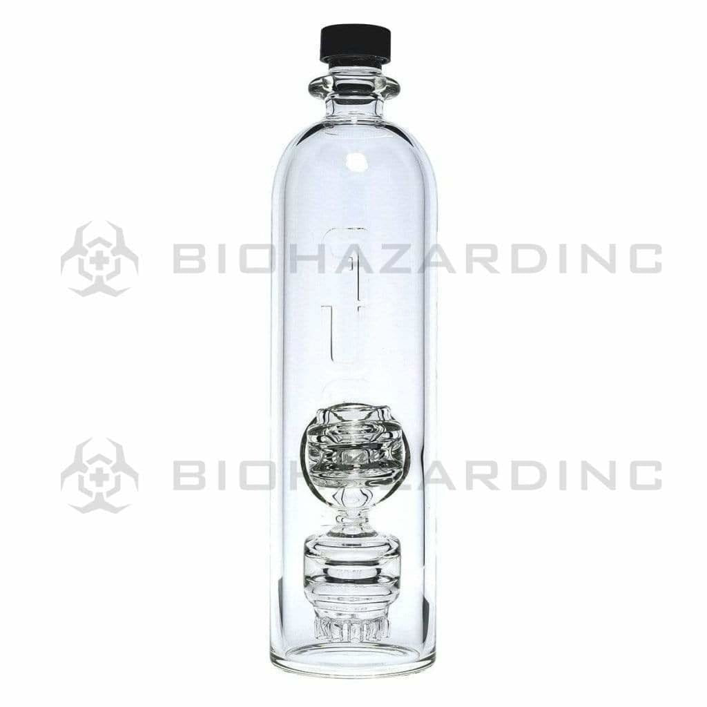 Pure Glass Glass Bong 9" PURE Water Bottle w/ Mini Jellyfish Perc - Blue Hydroguard Sleeve