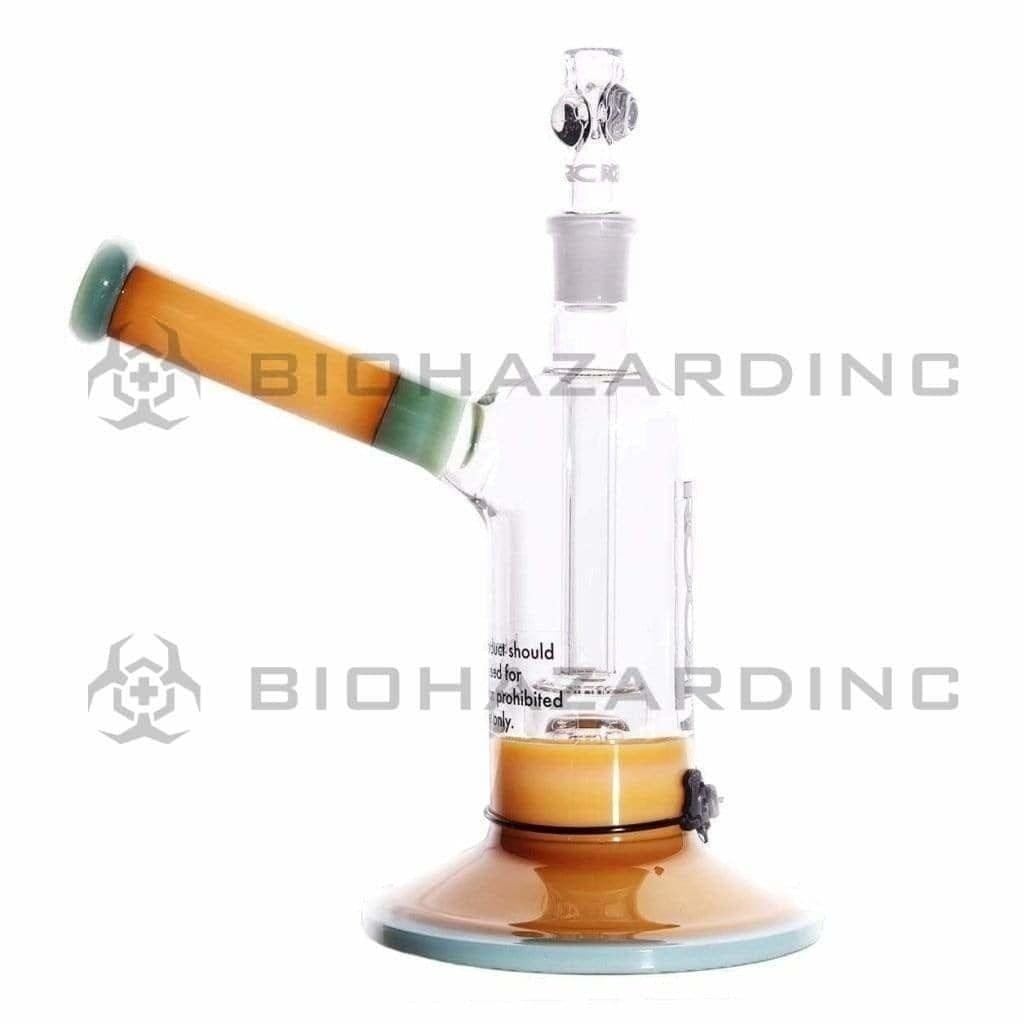 Roor Glass Bubbler 9" ROOR Bubbler Barrel-Style Waterpipe - Multi-Color w/ Black logo