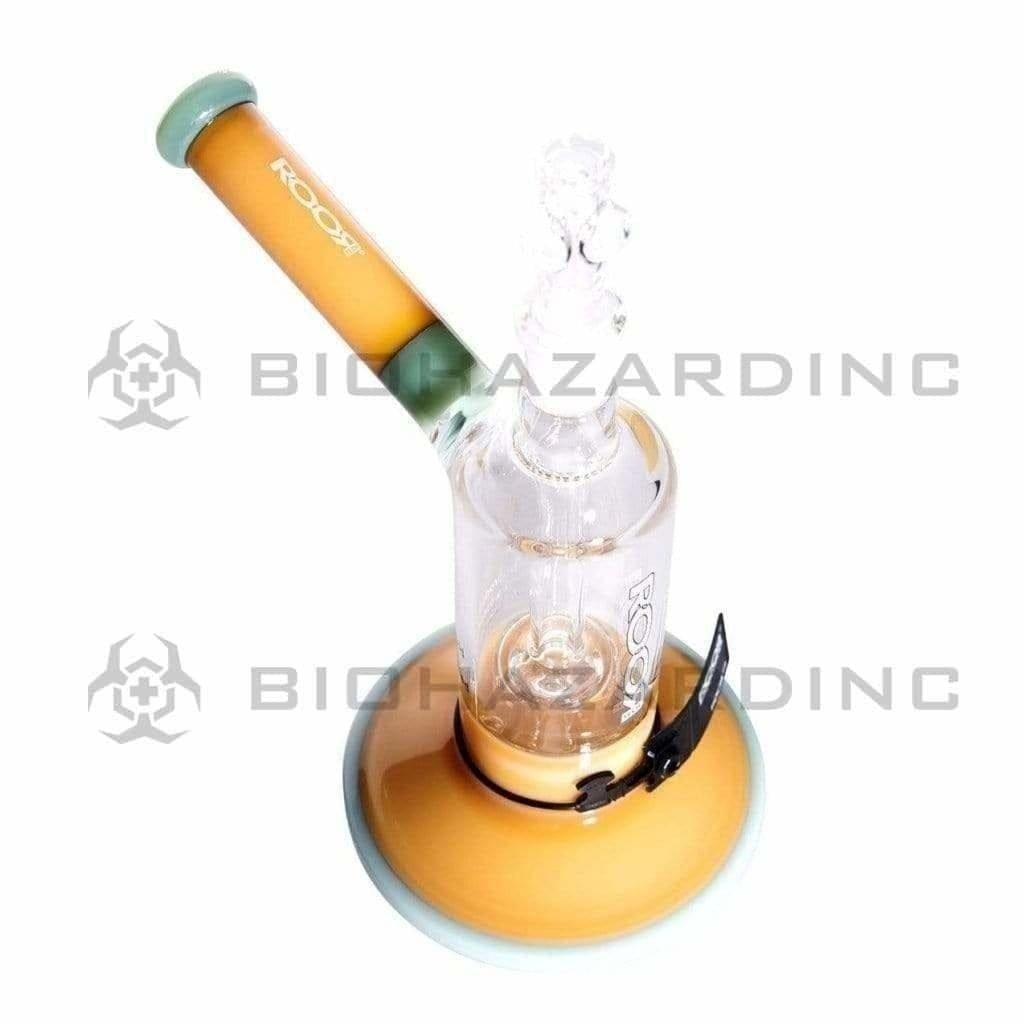 Roor Glass Bubbler 9" ROOR Bubbler Barrel-Style Waterpipe - Multi-Color w/ Black logo
