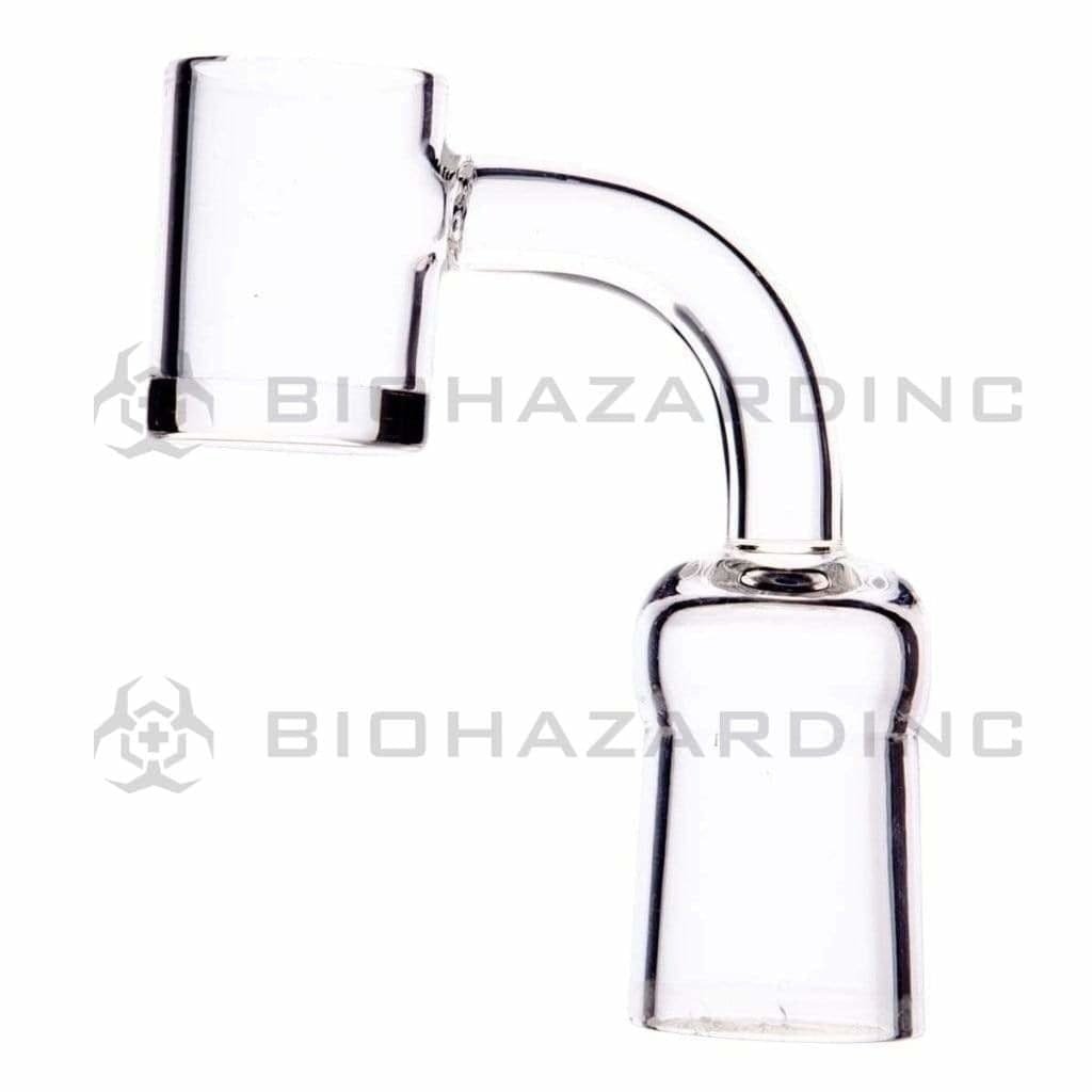 Biohazard Inc Quartz Banger 90 Degree Quartz Banger 2mm Flat Top - Female 18mm / 22mm Bucket- 3 Count