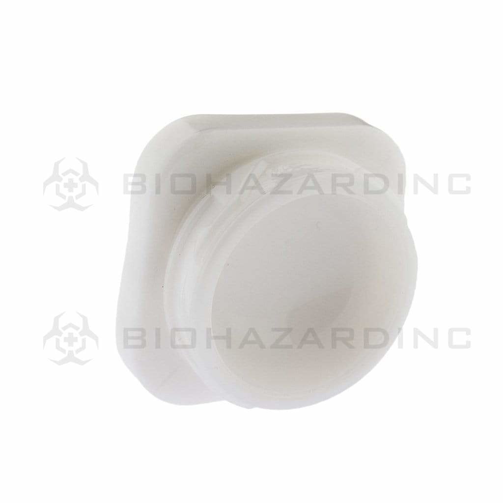 Biohazard Inc Glass Jar 9mL Square Glass Jar - White - 250 Count