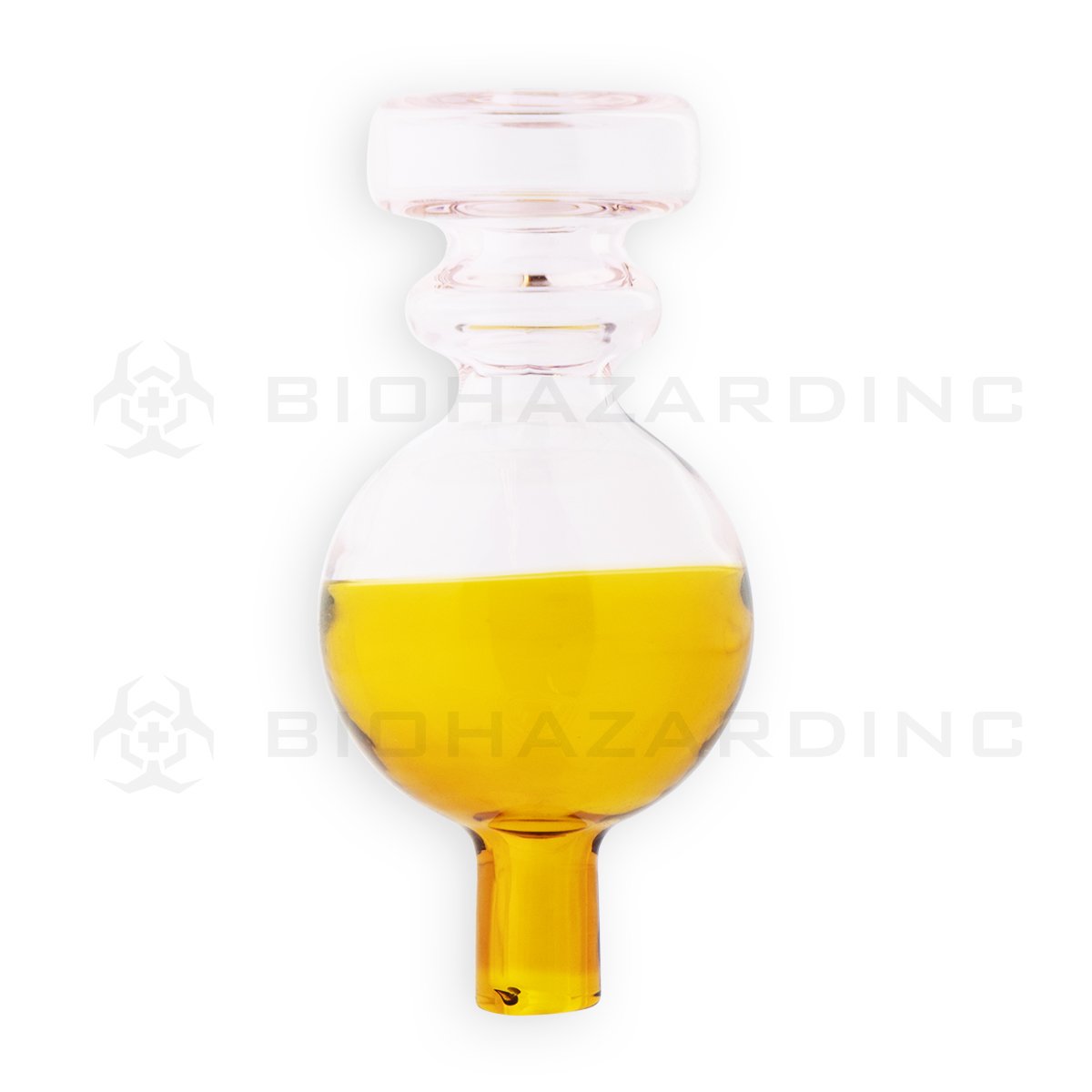 Two Tone Glass Directional Bubble Carb Cap | Amber/Pink
