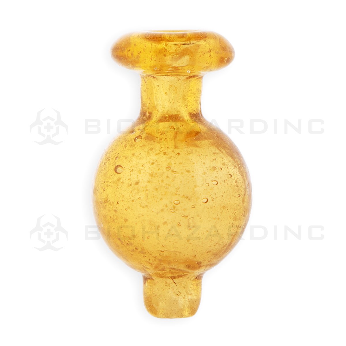 Glow in the Dark Pulegoso Glass Bubble Carb Cap | Amber