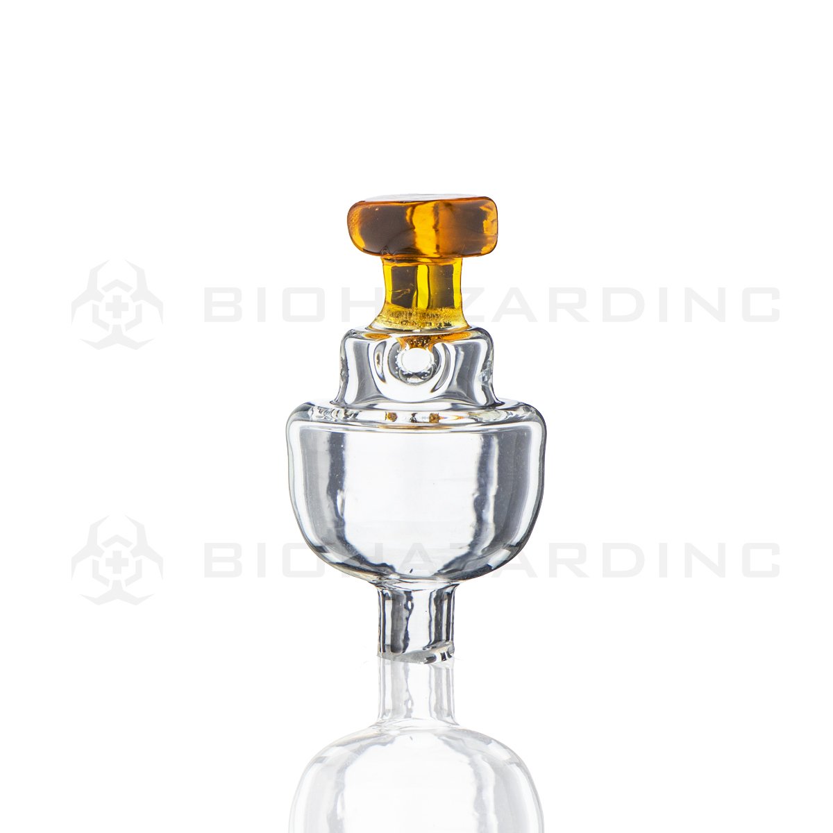 Antique Oil Lamp Bullet Style Glass Carb Cap | Amber