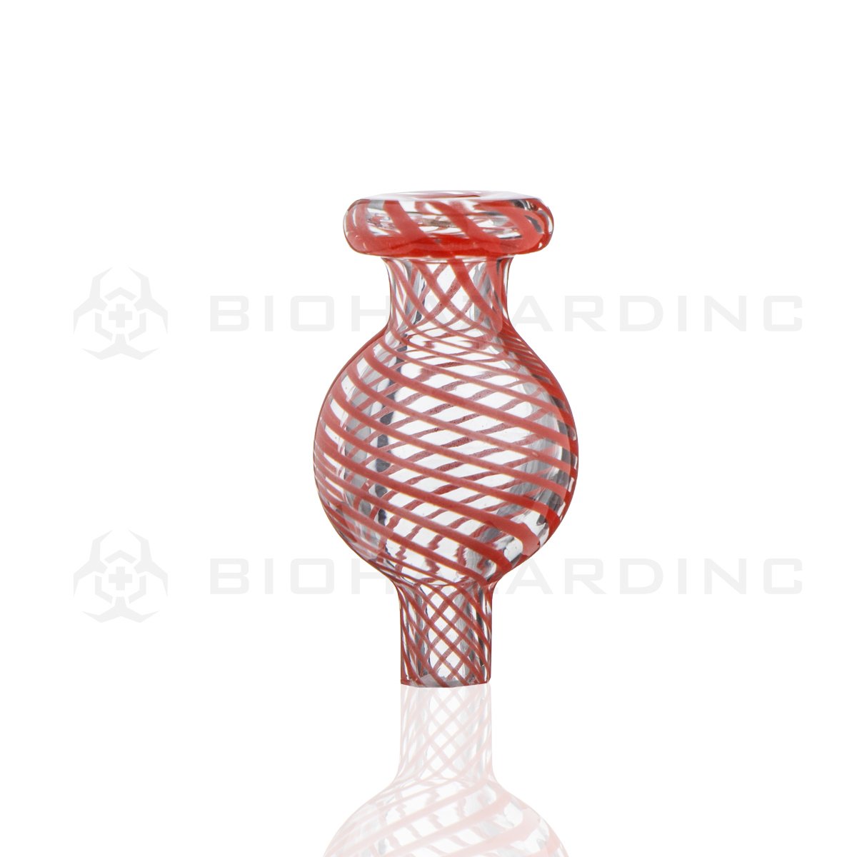 Glass Swirl Bubble Carb Cap | Red