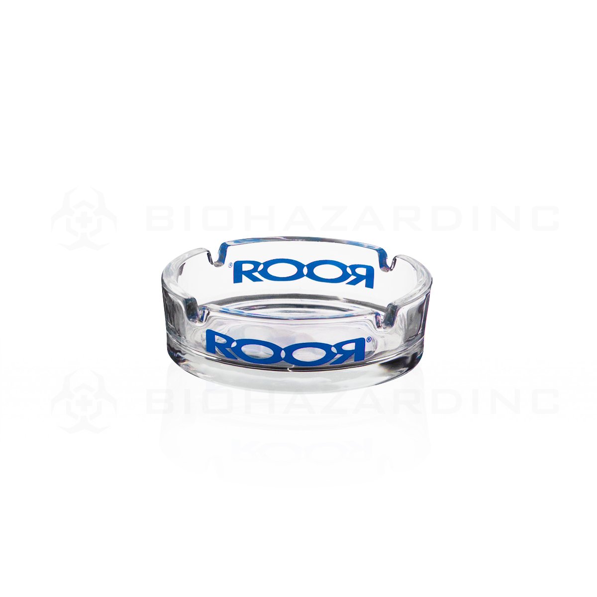 RooR® | Glass Ashtray | Blue Logo