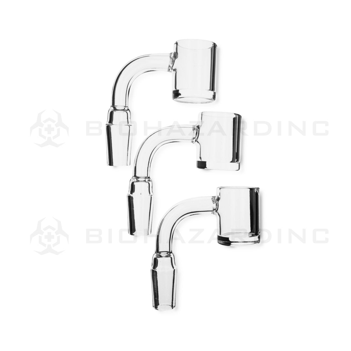 90 Degree Quartz Banger Flat Top - Male 14mm / 22mm Bucket- 3 Count