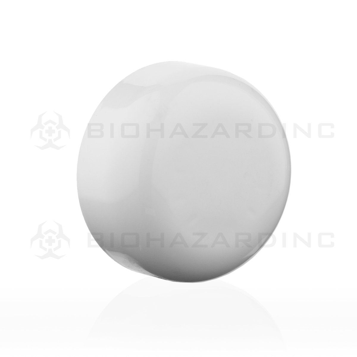 White Plastic Gloss Dome Cap | 53mm | Child Resistant
