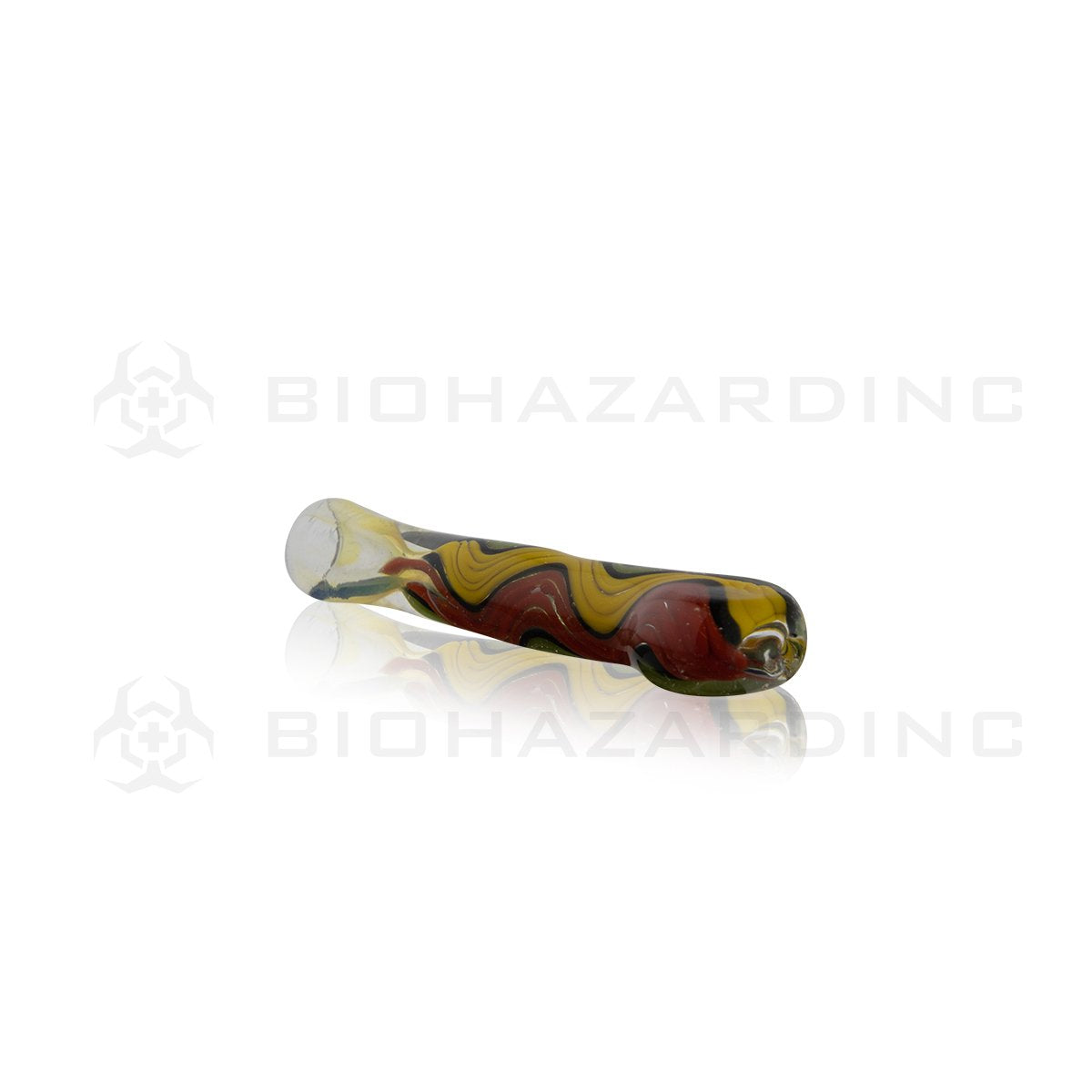 Fumed Glass Chillum with Rasta Swirl | 3.5 inch | Assorted Colors, 5 Pack