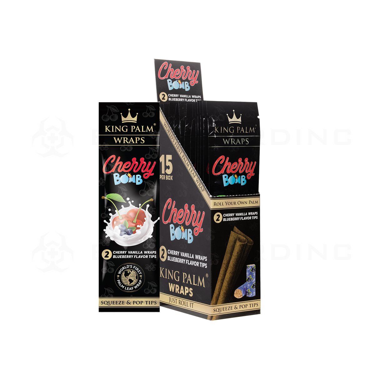 King Palm | Cherry Bomb Wraps 2-Packs | 15 CT