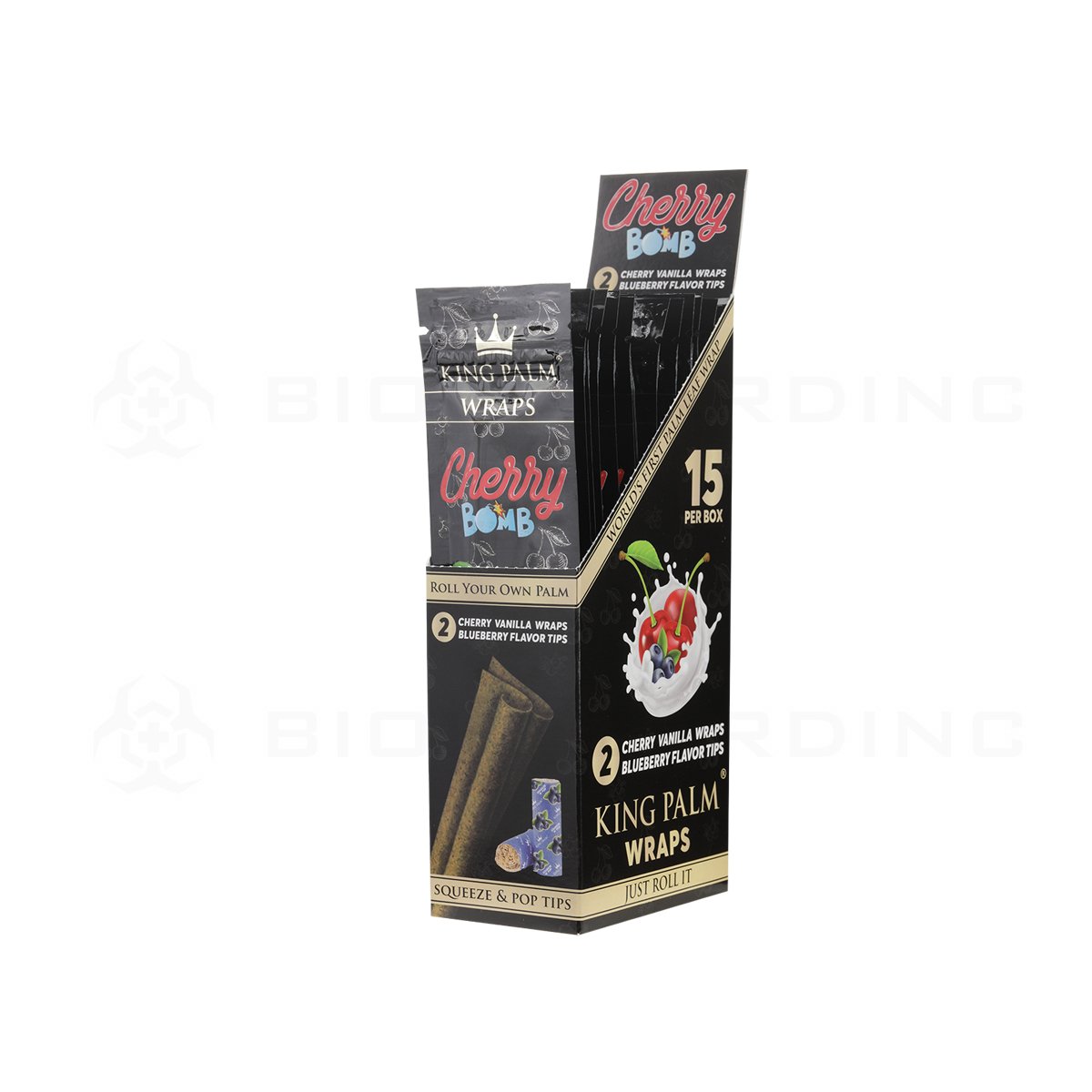 King Palm | Cherry Bomb Wraps 2-Packs | 15 CT