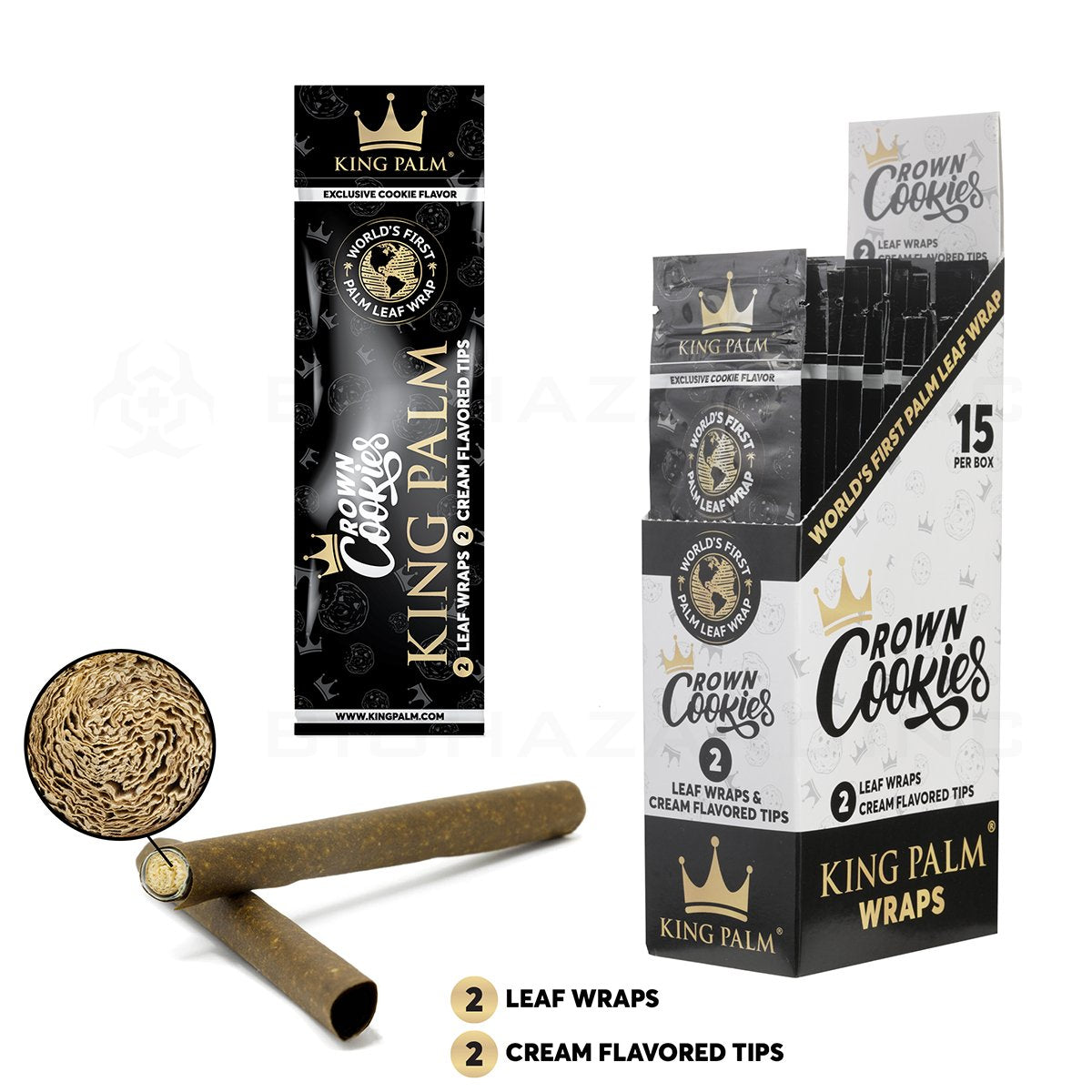 King Palm | Crown Cookies Wraps 2-Packs | 15 CT