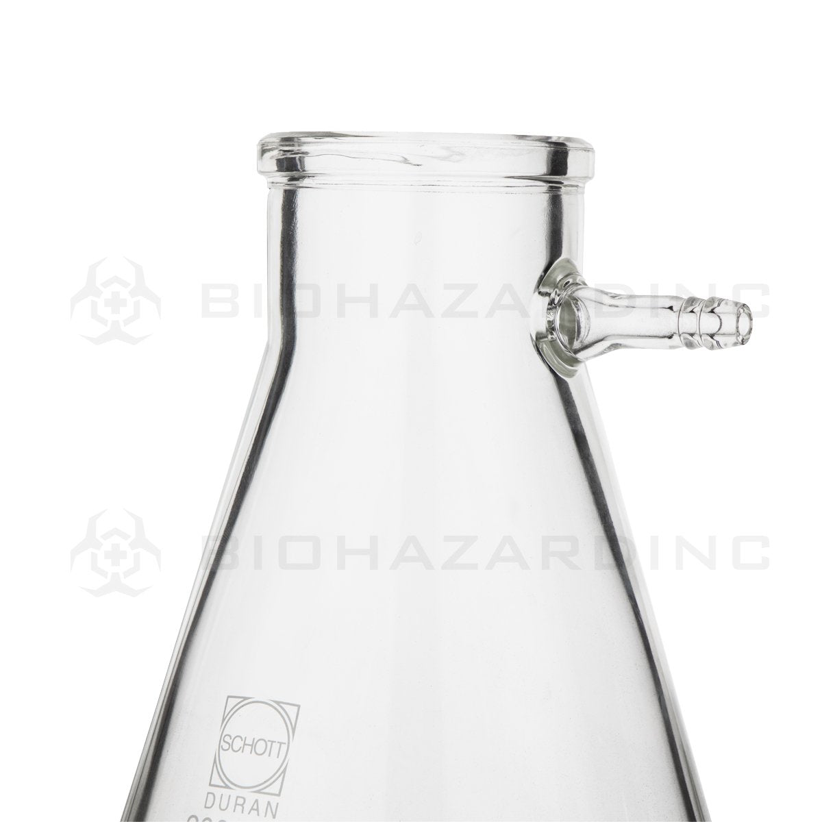 DURAN Filtering Flask - Erlenmeyer Shape w/ Glass Hose | 2,000mL
