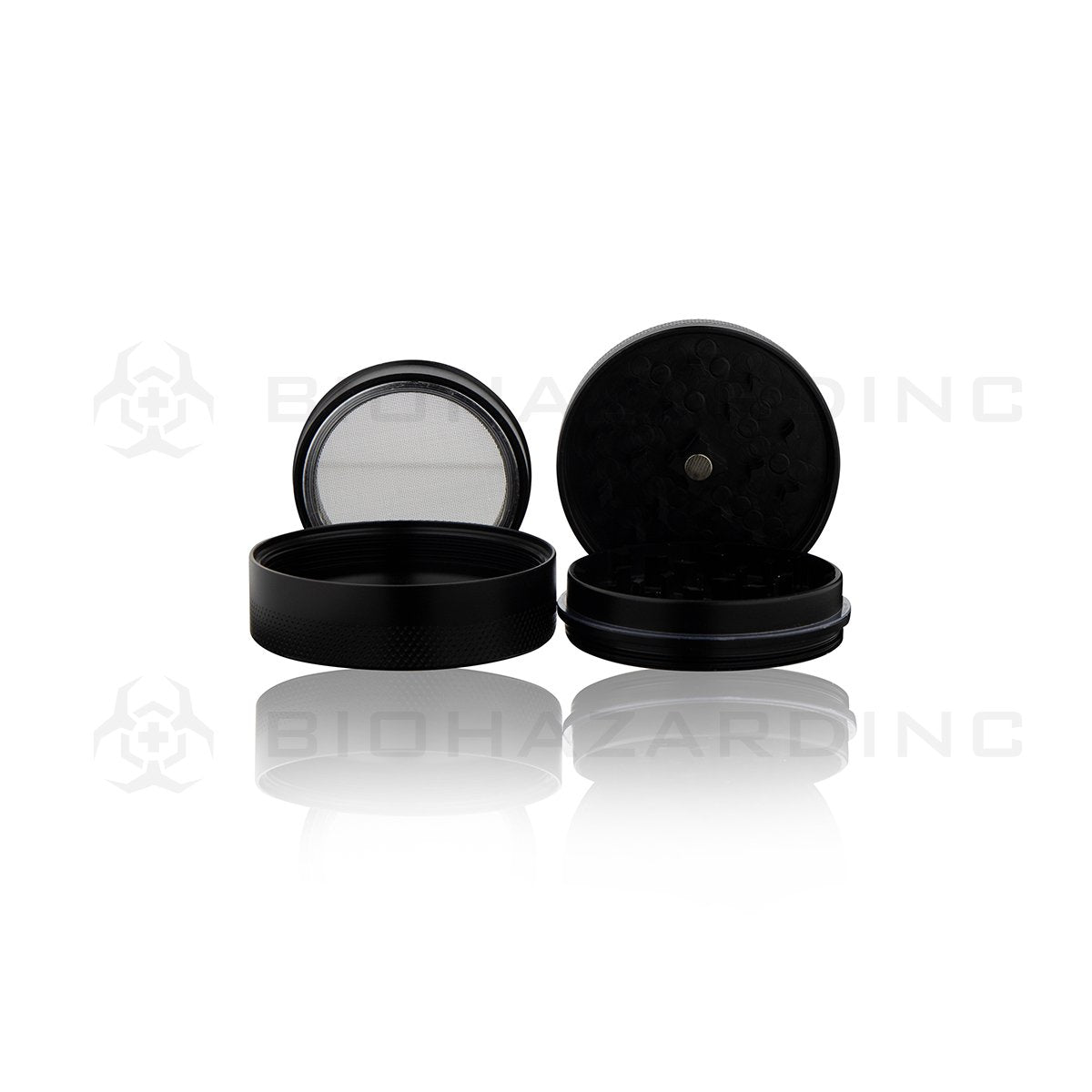 Anodized Aluminum Alloy Grinder | 4 Piece - 65mm x 30mm | Black