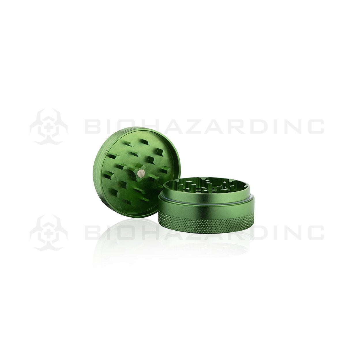 Anodized Aluminum Alloy Grinder | 4 Piece - 65mm x 30mm | Green