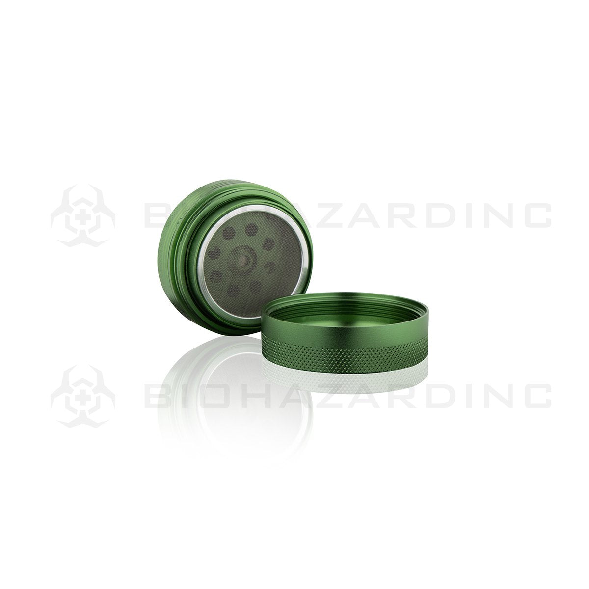 Anodized Aluminum Alloy Grinder | 4 Piece - 65mm x 30mm | Green