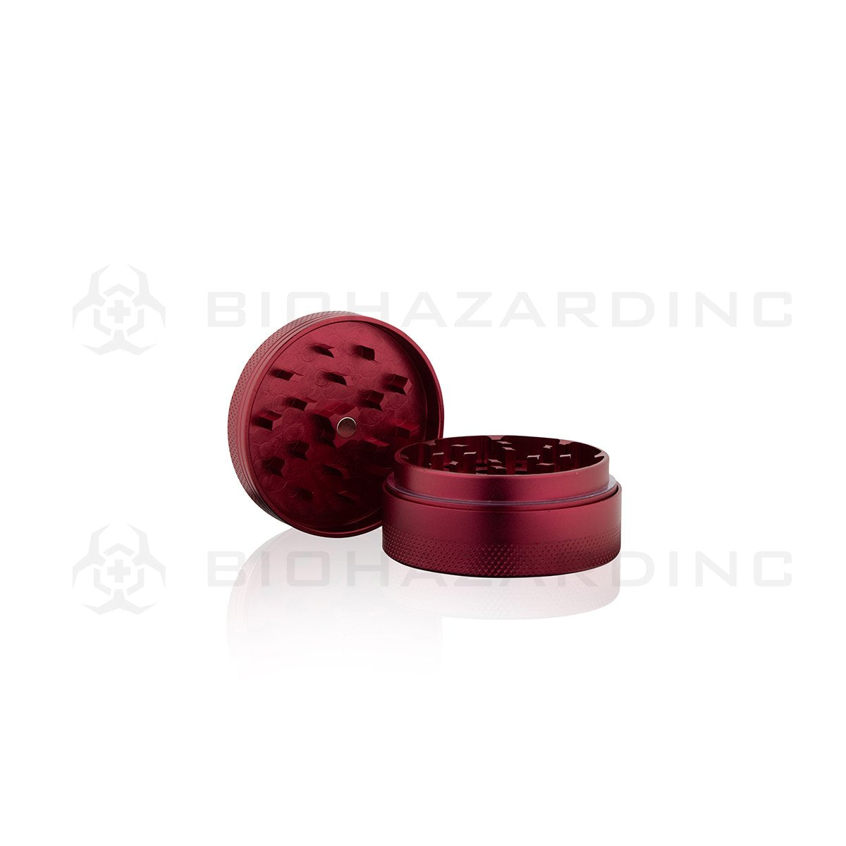 Anodized Aluminum Alloy Grinder | 4 Piece - 65mm x 30mm | Red