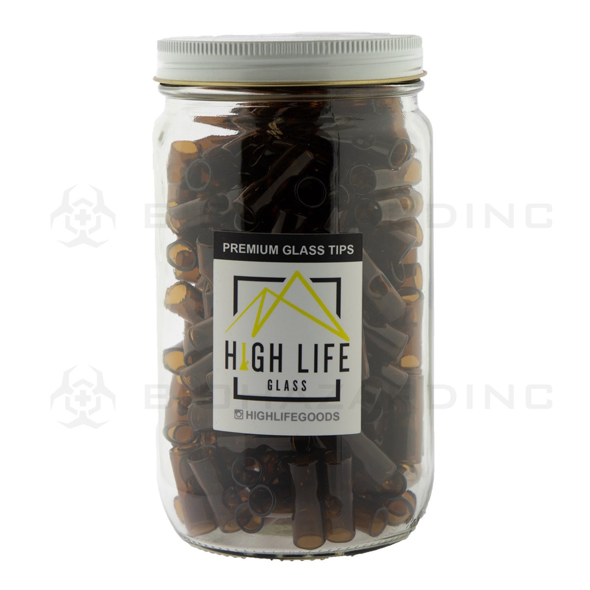 11mm Amber Glass Tips - King Size - 175 Count