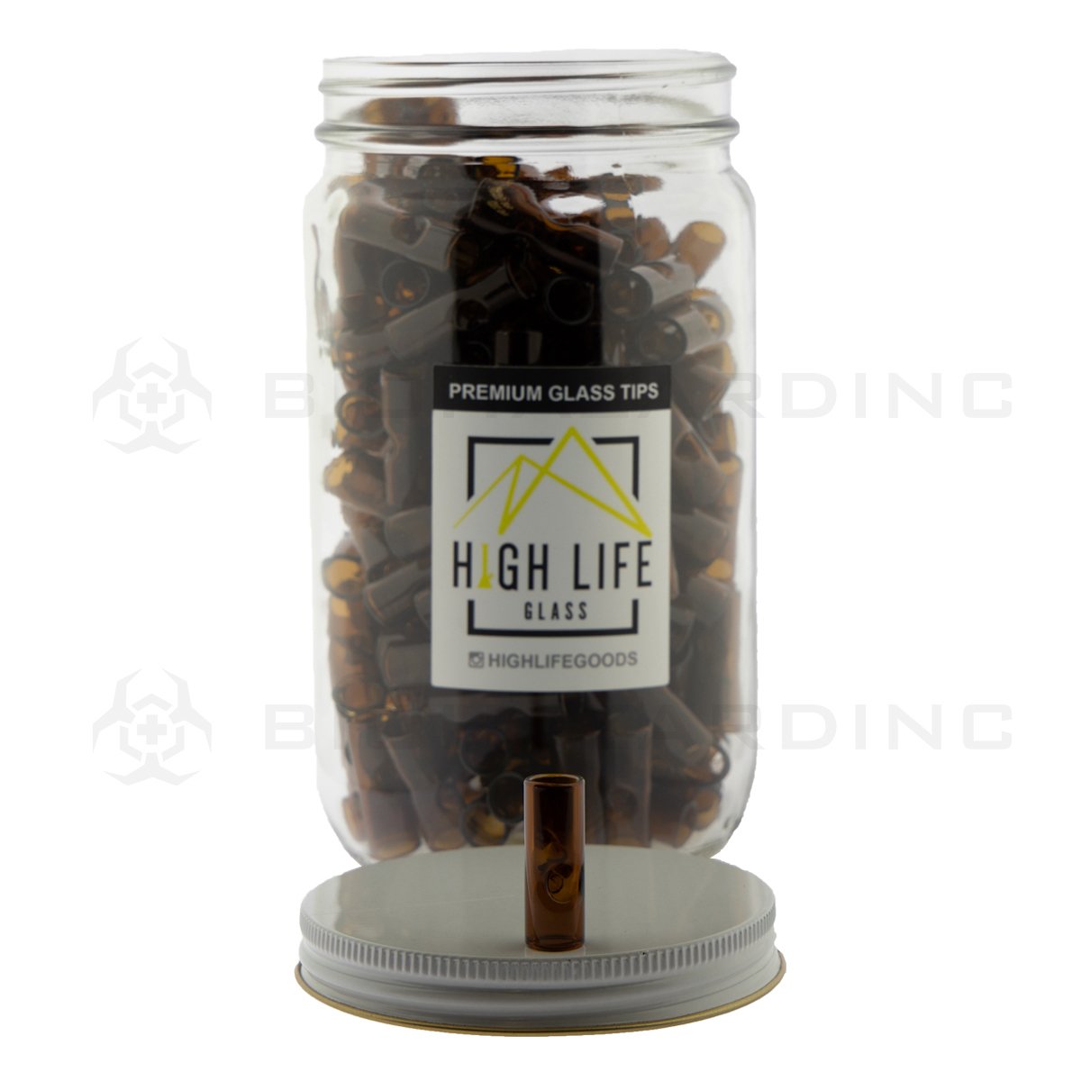 11mm Amber Glass Tips - King Size - 175 Count